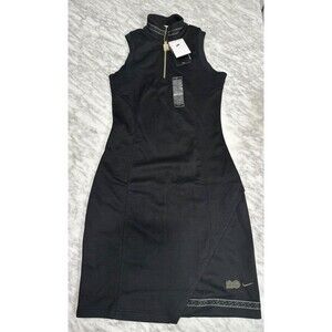 Nike x Naomi Osaka Tennis Dress Black Gold Zip HJ0536-010 Women's Medium NEW